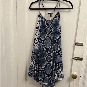 Aqua Snakeskin Mini Dress size large